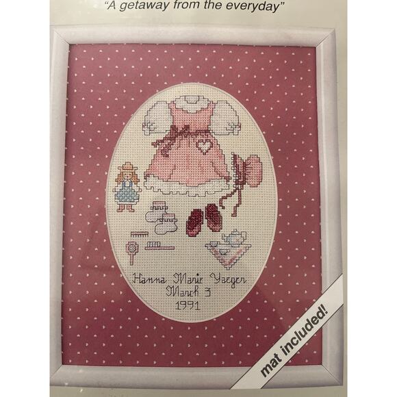 Our Little Girl Weekenders Cross Stitch 02754 Personalized Mat Included - Picture 2 of 3